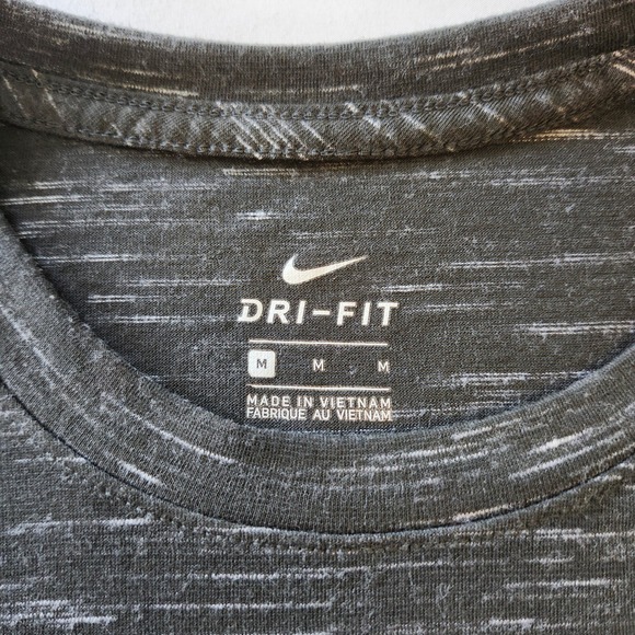 Nike Dri-FIT Run T-Shirt Gray White Athletic Running Top Women's Medium - Picture 3 of 5